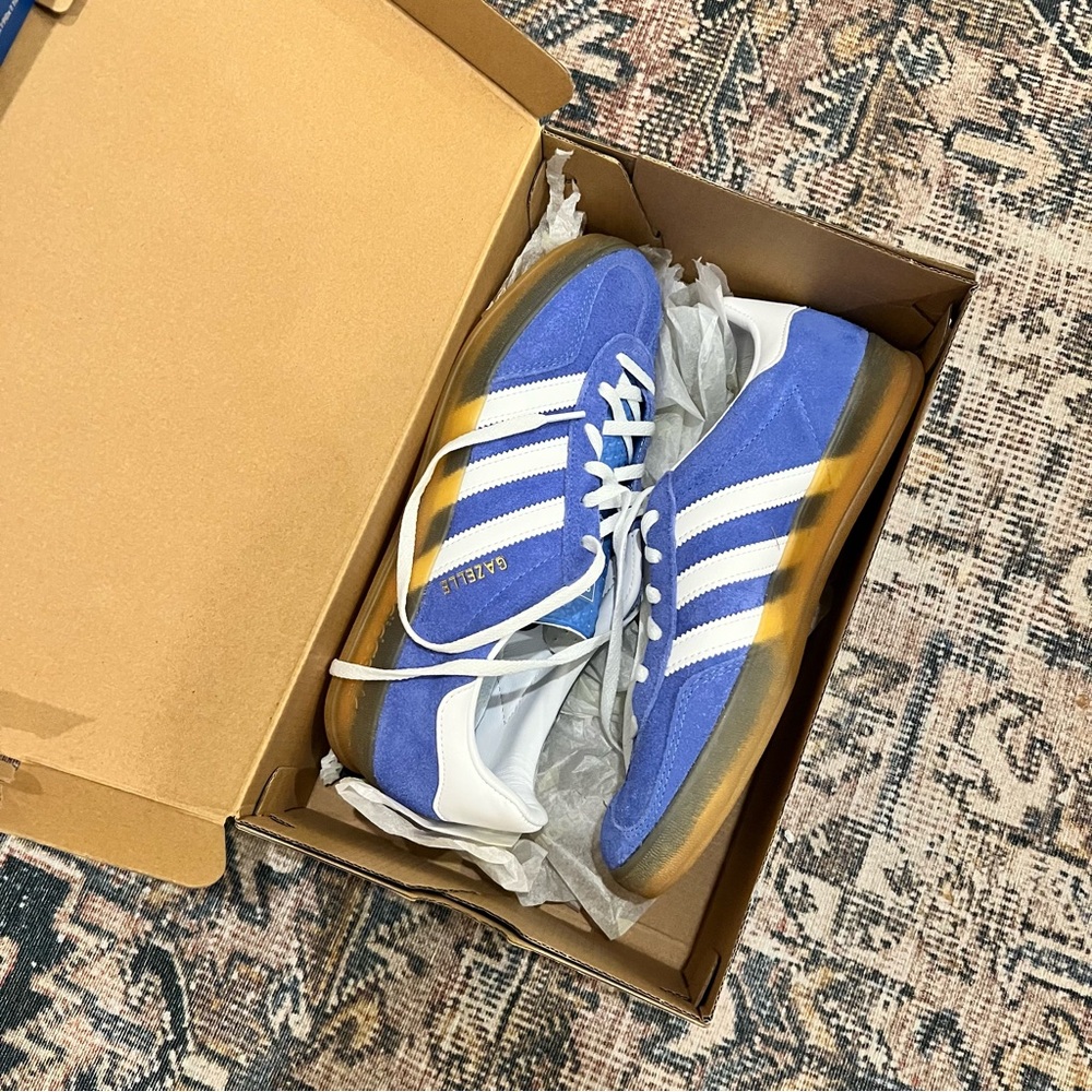 Blue Adidas Gazelle Indoor